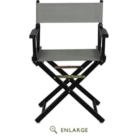 Casual Home Casual Home 200-02-021-18 18 in. Directors Chair Black Frame with Gray Canvas 200-02/021-18